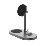   Incarcator wireless magnetic, 25 W, XD, 2601E14735, 16.7x8.1x14.8 cm, Zinc, Policarbonat, Gri