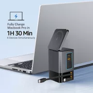   Incarcator wireless 105 W, 2509E17327, Urban Vitamin, 6.5x6.5x10 cm, Policarbonat, Gri