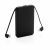 5.000 mAh Pocket Powerbank with integrated cables, black ABS black