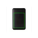 5.000 mAh Pocket Powerbank with integrated cables, black ABS black