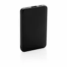 5.000 mAh Pocket Powerbank with integrated cables, black ABS black
