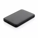 5.000 mAh Pocket Powerbank with integrated cables, black ABS black