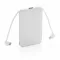 5.000 mAh Pocket Powerbank with integrated cables, white ABS white