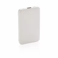   5.000 mAh Pocket Powerbank with integrated cables, white ABS white