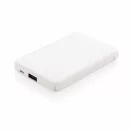 5.000 mAh Pocket Powerbank with integrated cables, white ABS white