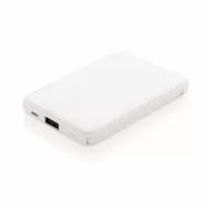   5.000 mAh Pocket Powerbank with integrated cables, white ABS white