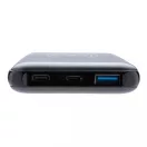 10.000 mAh Fast Charging 10W Wireless Powerbank with PD, gre ABS grey