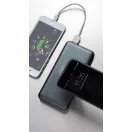 10.000 mAh Fast Charging 10W Wireless Powerbank with PD, gre ABS grey