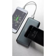  10.000 mAh Fast Charging 10W Wireless Powerbank with PD, gre ABS grey