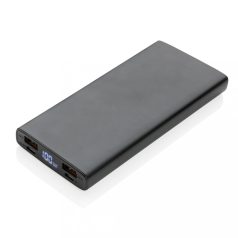   Powerbank, 21MAR1534, 10000 mAh, 14.6x6.6x1.6 cm, Everestus, Aluminiu, ABS, Negru