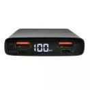 Powerbank, 21MAR1534, 10000 mAh, 14.6x6.6x1.6 cm, Everestus, Aluminiu, ABS, Negru
