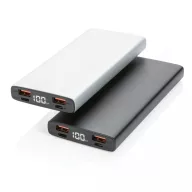   Powerbank, 21MAR1534, 10000 mAh, 14.6x6.6x1.6 cm, Everestus, Aluminiu, ABS, Negru