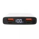 Powerbank, 21MAR1535, 10000 mAh, 14.6x6.6x1.6 cm, Everestus, Aluminiu, ABS, Argintiu