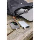 Powerbank, 21MAR1535, 10000 mAh, 14.6x6.6x1.6 cm, Everestus, Aluminiu, ABS, Argintiu
