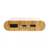   Powerbank, Everestus, 18SEP2820, 5000 mAh, 9.6x1.6x7 cm, Bambus, TPE, Maro