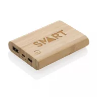   Powerbank, Everestus, 18SEP2820, 5000 mAh, 9.6x1.6x7 cm, Bambus, TPE, Maro