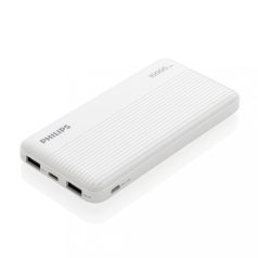   Powerbank, Philips, 21OCT0321, 10000 mAh, 15.5 x 6.8 x 13.6 cm, ABS, Alb