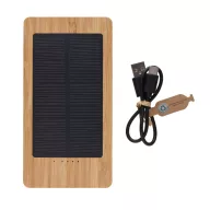   Powerbank 10000 mAh, USB-C, USB-A, 2401E16395, Everestus, 14.9x7.9x2.2 cm, Bambus, Maro