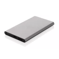   Powerbank 4000 mAh, USB-C, USB-A, 2401E16344, Everestus, 11x6.8x1 cm, Aluminiu, ABS, Gri anthracite