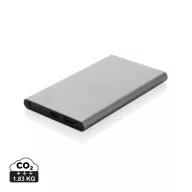   Powerbank 4000 mAh, USB-C, USB-A, 2401E16344, Everestus, 11x6.8x1 cm, Aluminiu, ABS, Gri anthracite