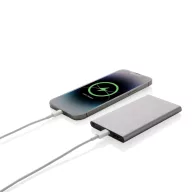   Powerbank 4000 mAh, USB-C, USB-A, 2401E16344, Everestus, 11x6.8x1 cm, Aluminiu, ABS, Gri anthracite