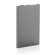   Powerbank 4000 mAh, USB-C, USB-A, 2401E16344, Everestus, 11x6.8x1 cm, Aluminiu, ABS, Gri anthracite