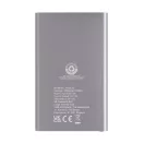 Powerbank 4000 mAh, USB-C, USB-A, 2401E16344, Everestus, 11x6.8x1 cm, Aluminiu, ABS, Gri anthracite