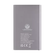   Powerbank 4000 mAh, USB-C, USB-A, 2401E16344, Everestus, 11x6.8x1 cm, Aluminiu, ABS, Gri anthracite