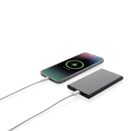   Powerbank 4000 mAh, USB-C, USB-A, 2401E16345, Everestus, 11x6.8x1 cm, Aluminiu, ABS, Negru