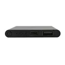 Powerbank 4000 mAh, USB-C, USB-A, 2401E16345, Everestus, 11x6.8x1 cm, Aluminiu, ABS, Negru