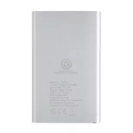   Powerbank 4000 mAh, USB-C, USB-A, 2401E16347, Everestus, 11x6.8x1 cm, Aluminiu, ABS, Argintiu