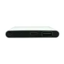 Powerbank 4000 mAh, USB-C, USB-A, 2401E16347, Everestus, 11x6.8x1 cm, Aluminiu, ABS, Argintiu