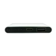   Powerbank 4000 mAh, USB-C, USB-A, 2401E16347, Everestus, 11x6.8x1 cm, Aluminiu, ABS, Argintiu