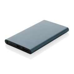   Powerbank 4000 mAh, USB-C, USB-A, 2401E16346, Everestus, 11x6.8x1 cm, Aluminiu, ABS, Albastru