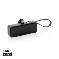   Powerbank 3000 mAh, USB-C, 2410E23134, Everestus, 8.5 x 2.5 x 4.5 cm, ABS, Negru