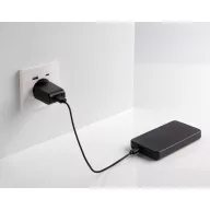   Baterie externa 10000 mAh, USB-C, USB-A, 2502E14937, Everestus, 13.5 x 6.9 x 1.6 cm, ABS, Negru