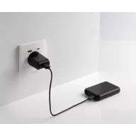   Baterie externa 5000 mAh, 5 W, USB-C, USB-A, 2502E14971, Everestus, 9.5 x 6.4 x 1.5 cm, ABS, Negru