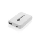 Baterie externa 5000 mAh, 5 W, USB-C, USB-A, 2502E14972, Everestus, 9.5 x 6.4 x 1.5 cm, ABS, Alb
