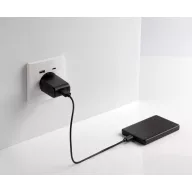   Baterie externa 5000 mAh, 5 W, USB-C, 2502E14948, Everestus, 10.4 x 6.6 x 1 cm, Aluminiu, ABS, Negru