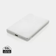   Baterie externa 5000 mAh, 5 W, USB-C, 2502E14949, Everestus, 10.4 x 6.6 x 1 cm, Aluminiu, ABS, Argintiu