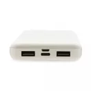 Powerbank, Everestus, 42FEB230594, 8000 mAh, 13.6x6.9x1.6 cm, ABS, TPE, Alb