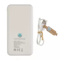   Powerbank, Everestus, 42FEB230594, 8000 mAh, 13.6x6.9x1.6 cm, ABS, TPE, Alb