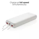 Powerbank, Urban Vitamin, 22FEB1621, 20000 mAh, 15.5x6.3x2.3 cm, ABS, Alb