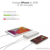   Powerbank, Urban Vitamin, 22FEB1621, 20000 mAh, 15.5x6.3x2.3 cm, ABS, Alb