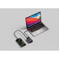   Baterie externa 10000 mAh, 55 W, USB-C, USB-A, 2509E17323, Urban Vitamin, 8.8x5x3.5 cm, Aluminiu, ABS, Gri