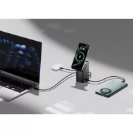   Baterie externa 15000 mAh, 100 W, USB-C, USB-A, 2509E17330, Urban Vitamin, 11.6x5.3x5.3 cm, Aluminiu, ABS, Gri