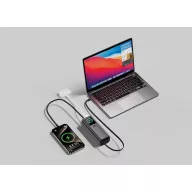   Baterie externa 20000 mAh, 165 W, USB-C, USB-A, 2509E17329, Urban Vitamin, 15.6x5.3x4.1 cm, Aluminiu, ABS, Gri
