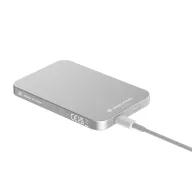   Powerbank 5000 mAh, USB-C, 2401E16442, Urban Vitamin, 10.8x7x0.9 cm, Aluminiu, ABS, Argintiu