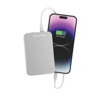   Powerbank 10000 mAh, USB-C, 2401E16436, Urban Vitamin, 10.4x7x1.4 cm, Aluminiu, ABS, Argintiu