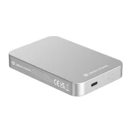   Powerbank 10000 mAh, USB-C, 2401E16436, Urban Vitamin, 10.4x7x1.4 cm, Aluminiu, ABS, Argintiu